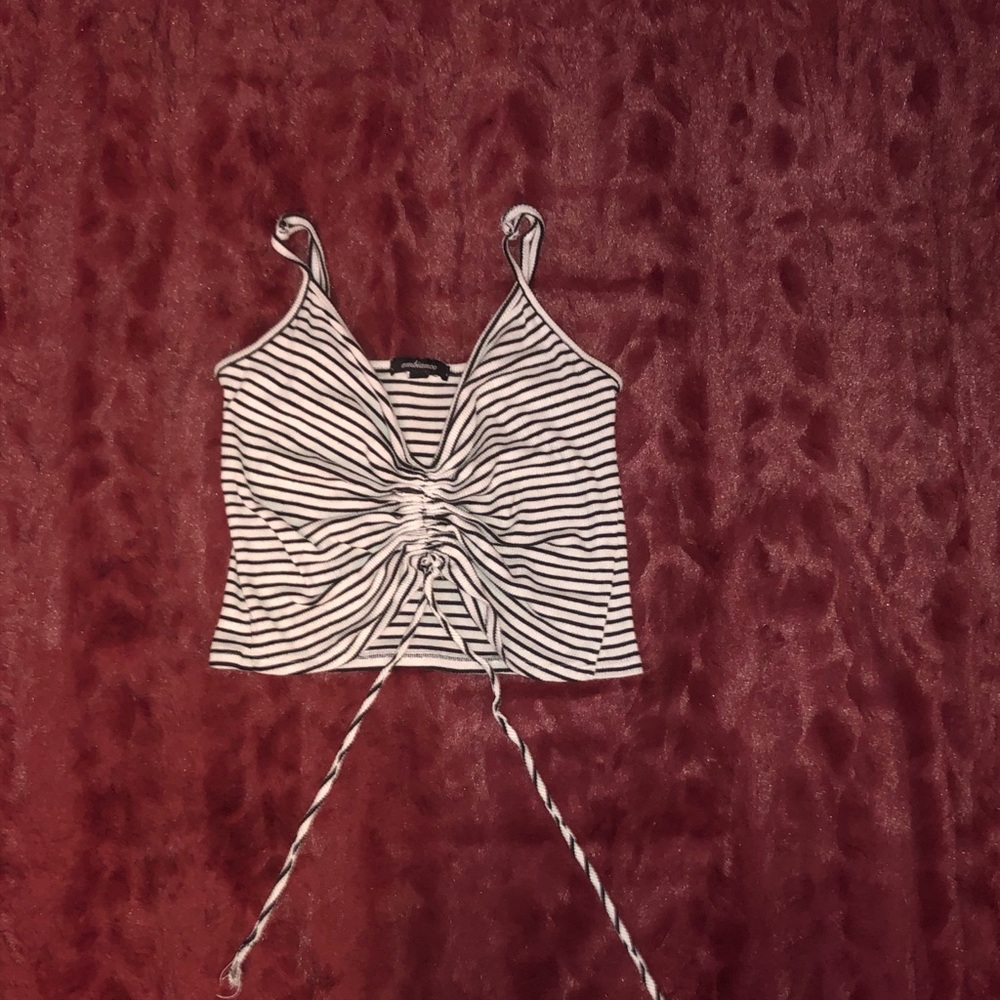White & Black Stripped Tank top